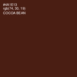 #4A1E13 - Cocoa Bean Color Image